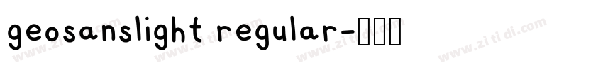 geosanslight regular字体转换